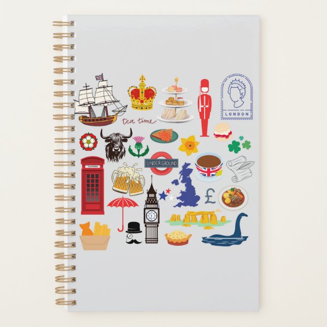 UK British Symbols Planner (Front)