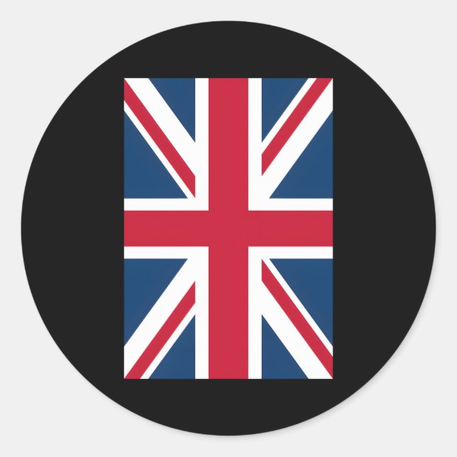 Uk British Union Jack Flag Classic Round Sticker (Front)
