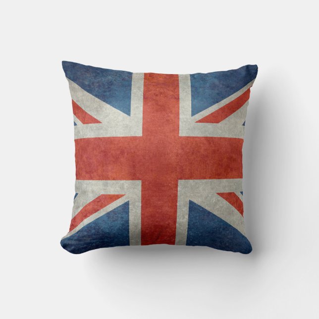 UK British Union Jack  flag retro style pillow (Front)
