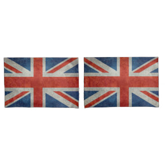 UK British Union Jack flag retro style pillowcases