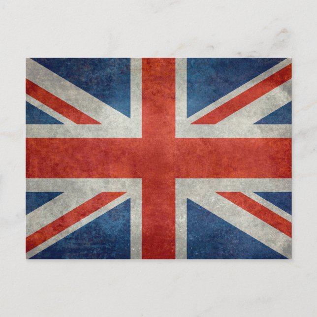 UK British Union Jack flag retro style postcard (Front)