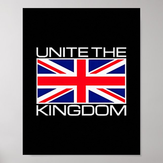 Uk British Union Jack Flag Unite The Kingdom  Poster (Front)