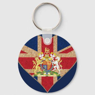 UK COA Heart Key Ring
