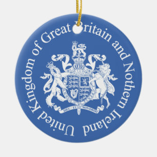 UK coat of arms Ceramic Ornament