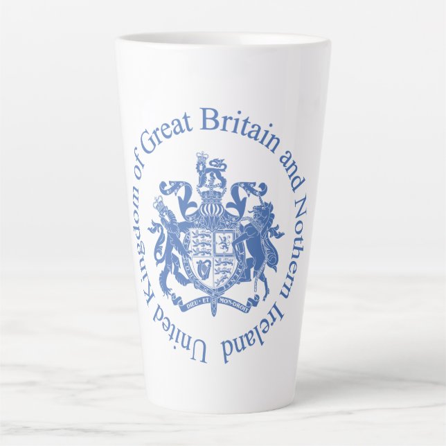 UK coat of arms Latte Mug (Front)