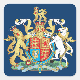 UK coat of arms Square Sticker