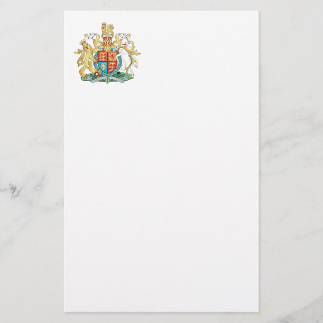 UK coat of arms Stationery (Front)