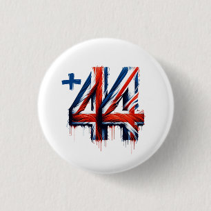 UK country code 3 Cm Round Badge