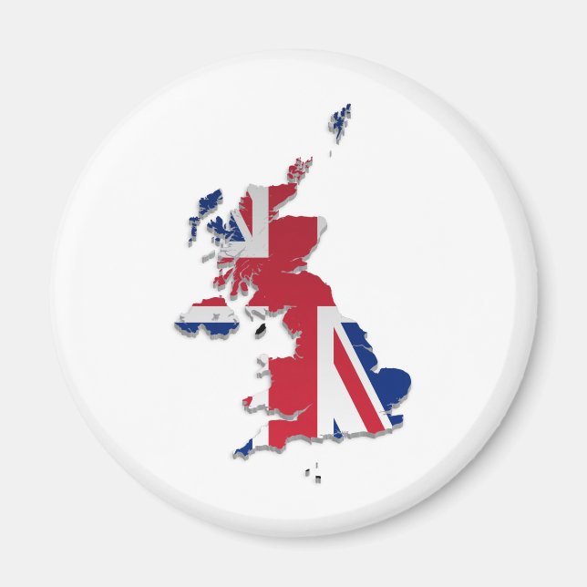 UK & Crown Dependencies Flag Map_3 Magnet (Front)