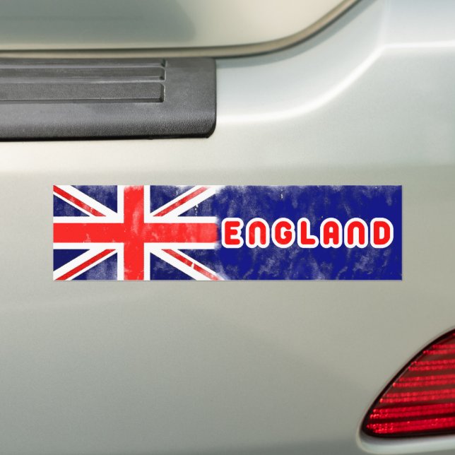 UK England flag Bumper Sticker (On Car)