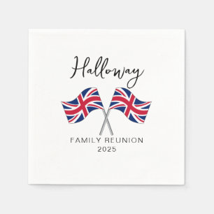 UK England Flag Family Reunion  Napkin