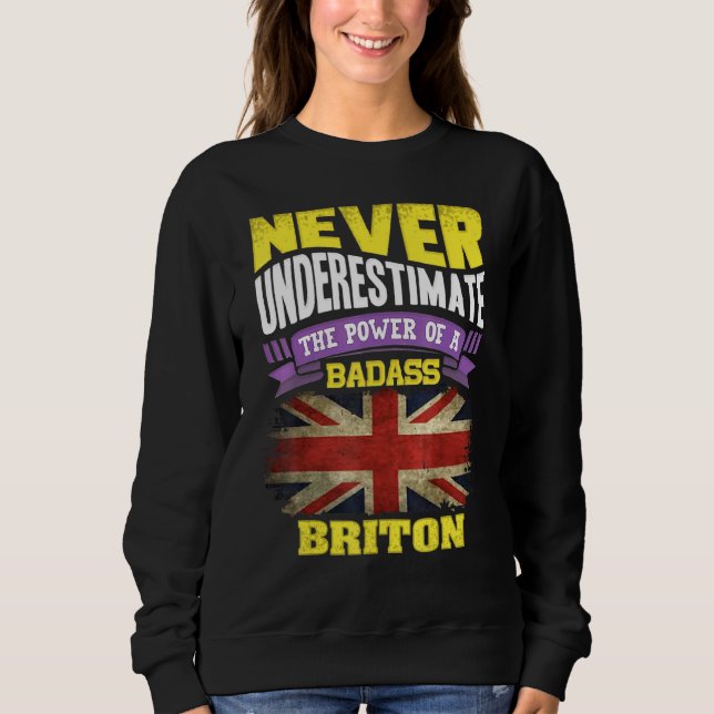Uk England Union Jack Flag Cool Pride Celebration  Sweatshirt (Front)