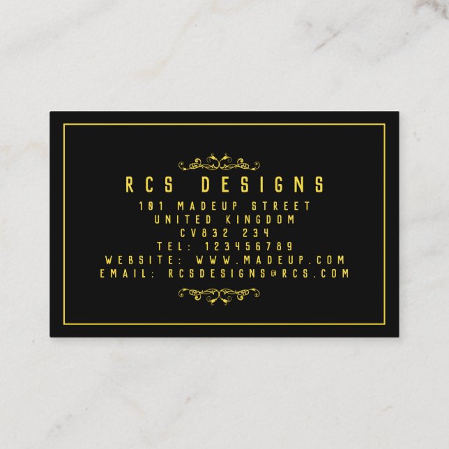 UK / Euro, 8.5 cm x 5.5 cm Business Card (Back)