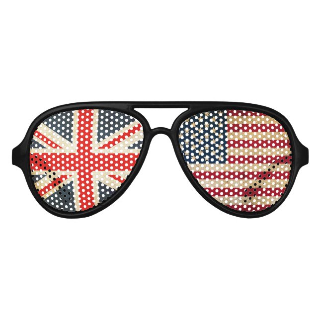 UK Flag and USA Flag Party Shades (Front)