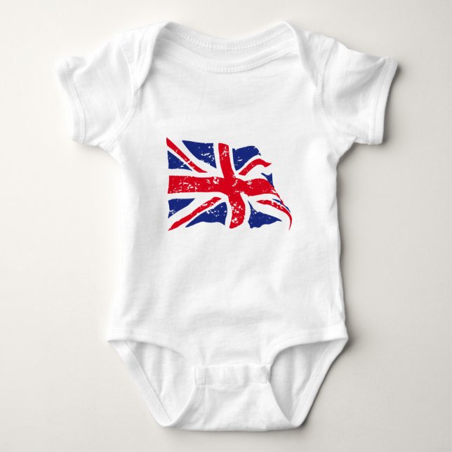 UK Flag Baby Bodysuit (Front)