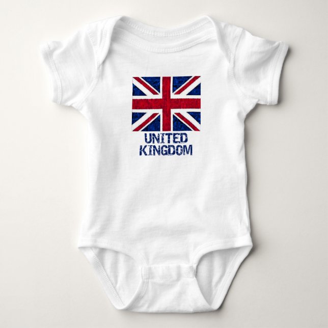 UK FLAG BABY BODYSUIT (Front)