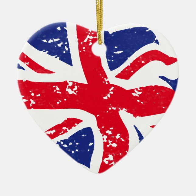 UK Flag Ceramic Ornament (Front)