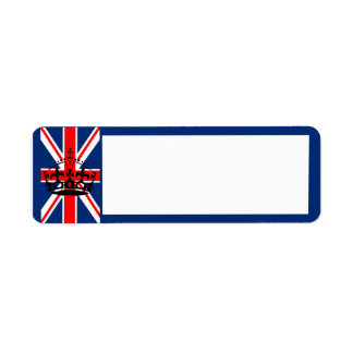 UK Flag/Crown Return Address Labels