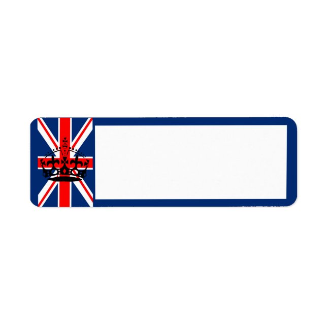 UK Flag/Crown Return Address Labels (Front)