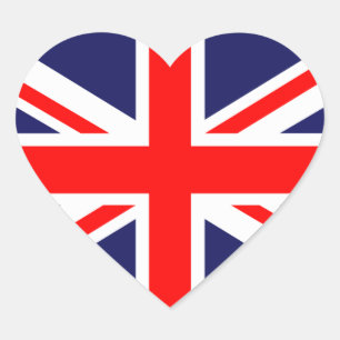 UK Flag Heart Sticker
