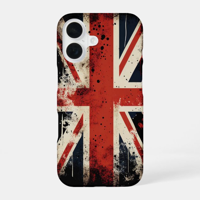 UK Flag iPhone 16 Case (Back)