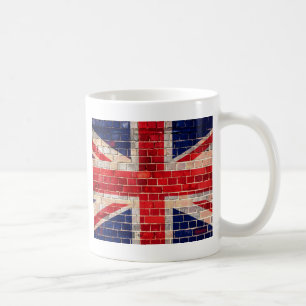 UK flag on a brick wall Coffee Mug