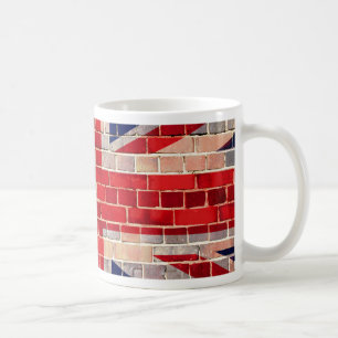UK flag on a brick wall Coffee Mug