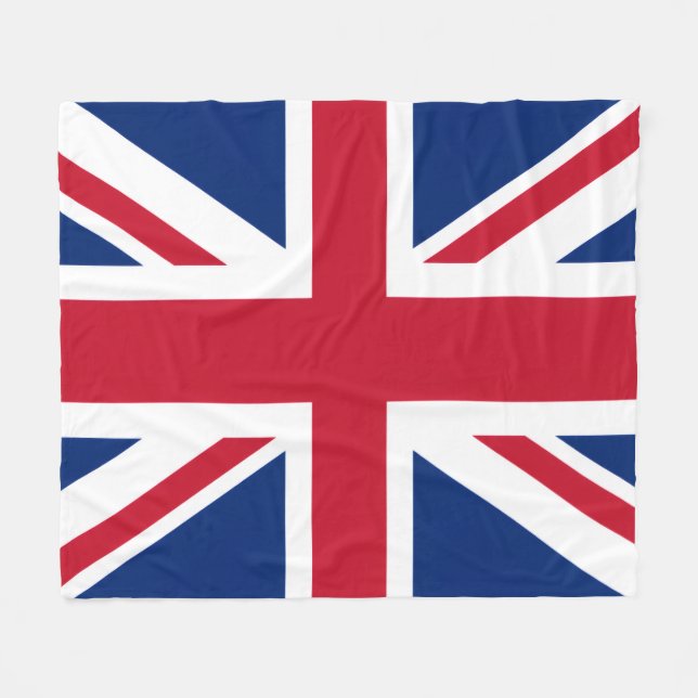 UK Flag Pride Fleece Blanket (Front (Horizontal))
