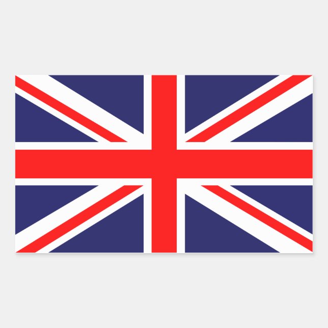 UK Flag Rectangular Sticker (Front)