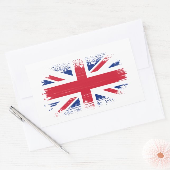 UK flag  Rectangular Sticker (Envelope)