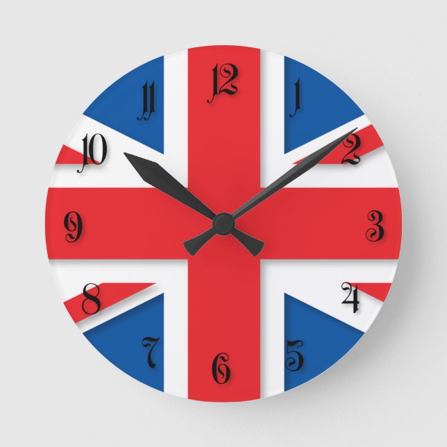 UK flag Round Clock (Front)
