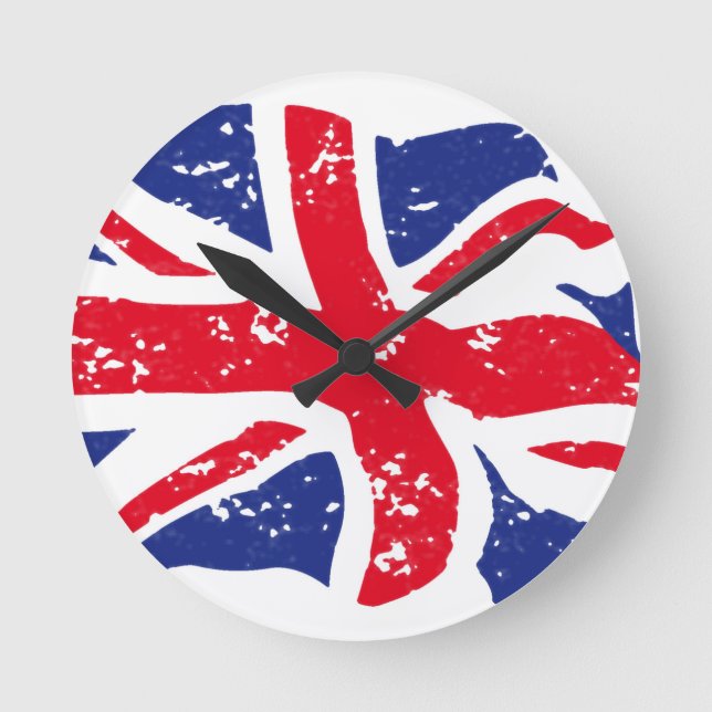 UK Flag Round Clock (Front)