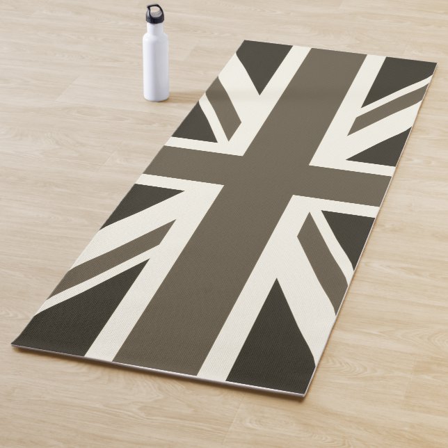 UK flag - sepia Yoga Mat (In Situ)