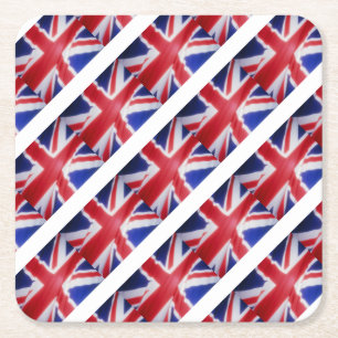 UK FLAG SQUARE PAPER COASTER