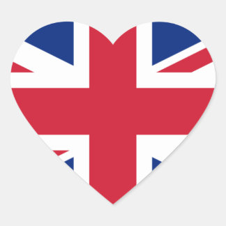 UK FLAG STICKER HEART SHAPED OPTION >>>