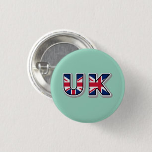 UK Flag Union Jack British Pride Round Button