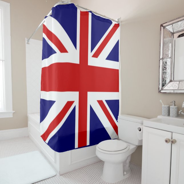 uk flag union jack shower curtain (In Situ)