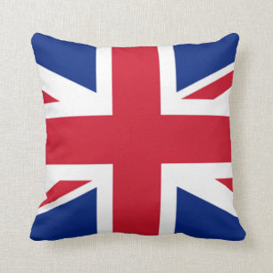 uk flag usa flag throw pillow double sided