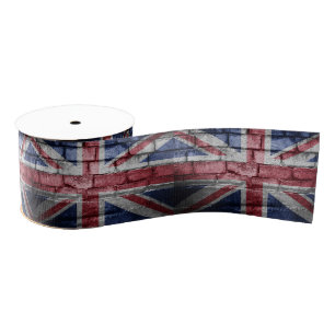 UK flag wall Grosgrain Ribbon