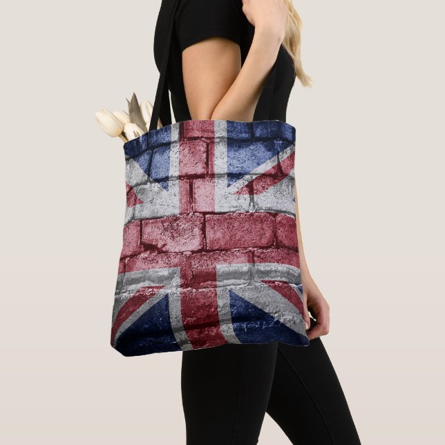 UK flag wall Tote Bag (Close Up)