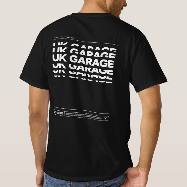 UK Garage Dance Culture DJ Raving T-shirt Dark (Back)