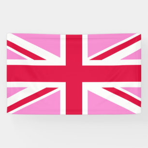 UK Gay Pride (Pink Union Jack) (Gay British Flag) Banner