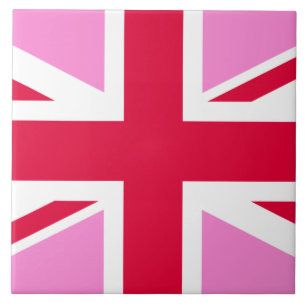 UK Gay Pride (Pink Union Jack) (Gay British Flag) Ceramic Tile