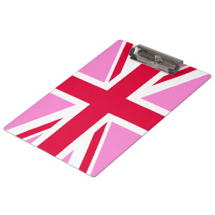UK Gay Pride (Pink Union Jack) (Gay British Flag) Clipboard