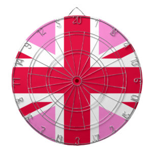 UK Gay Pride (Pink Union Jack) (Gay British Flag) Dartboard