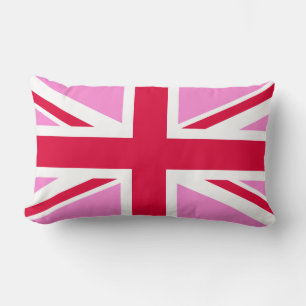 UK Gay Pride (Pink Union Jack) (Gay British Flag) Lumbar Cushion
