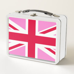 UK Gay Pride (Pink Union Jack) (Gay British Flag) Metal Lunch Box