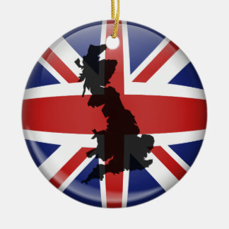 UK Globe Ceramic Ornament
