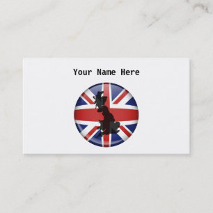 UK Globe, Your Name Here Business Card