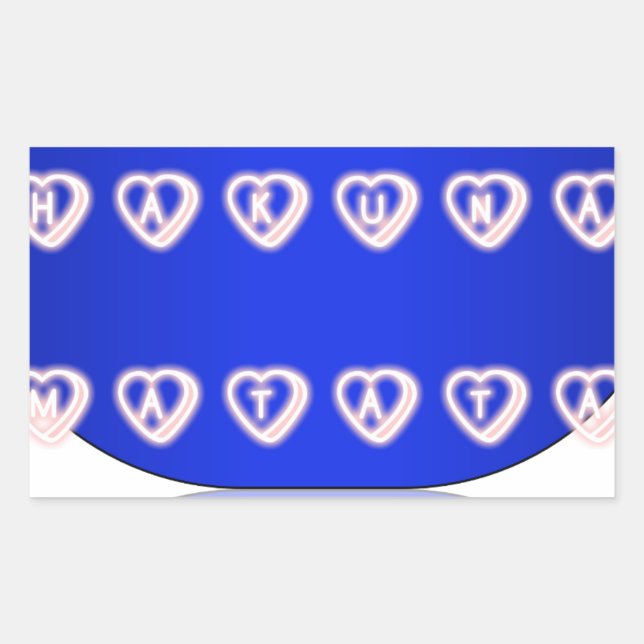 UK Hakuna Matata Art Print Rectangular Sticker (Front)